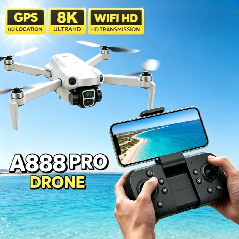 Fpv Brushless Rc Drone 4K - オリジナルA888 GPS FPVドローン 折りたたみ式スクリーン RC ブラシレス