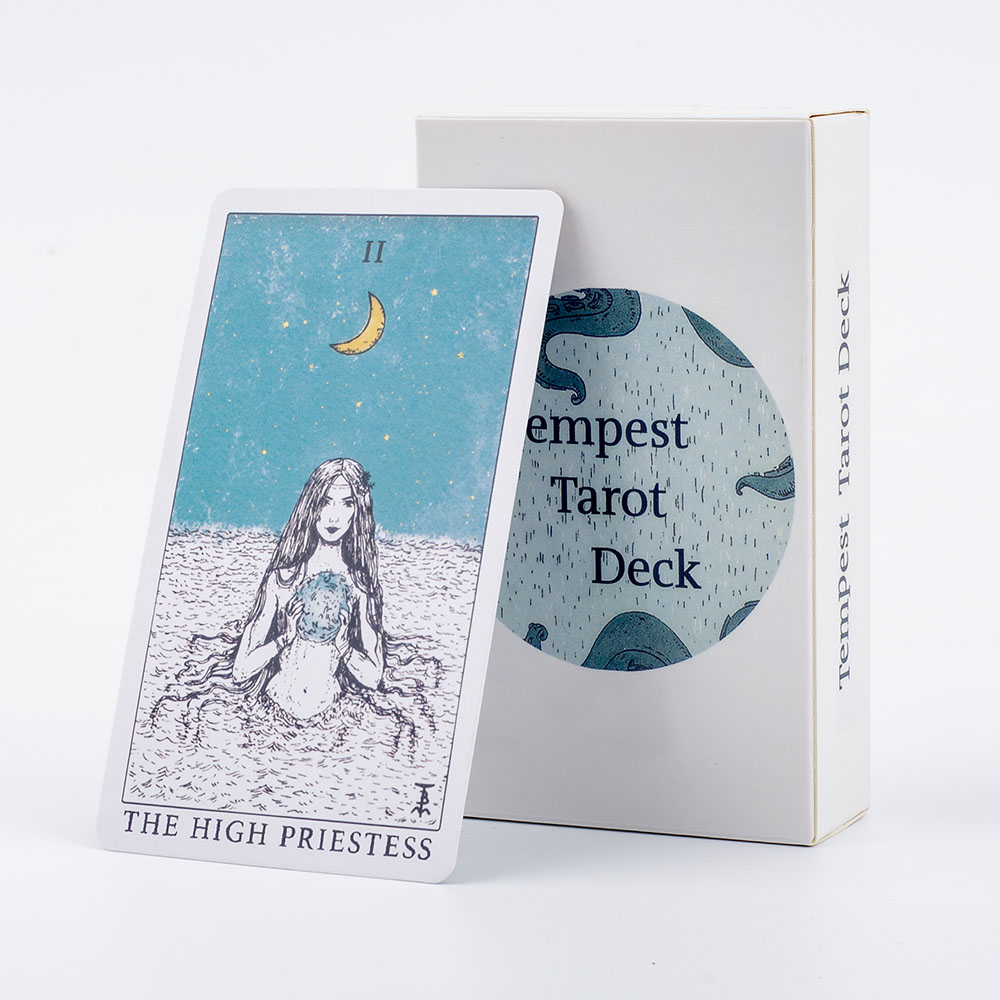 Tarot Cards Deck With Guidebook - タロットデッキ和風シングルスロットセット,78枚のボードゲームとタロットリーディング用に事前にデザインされた,10.4*6.1cm