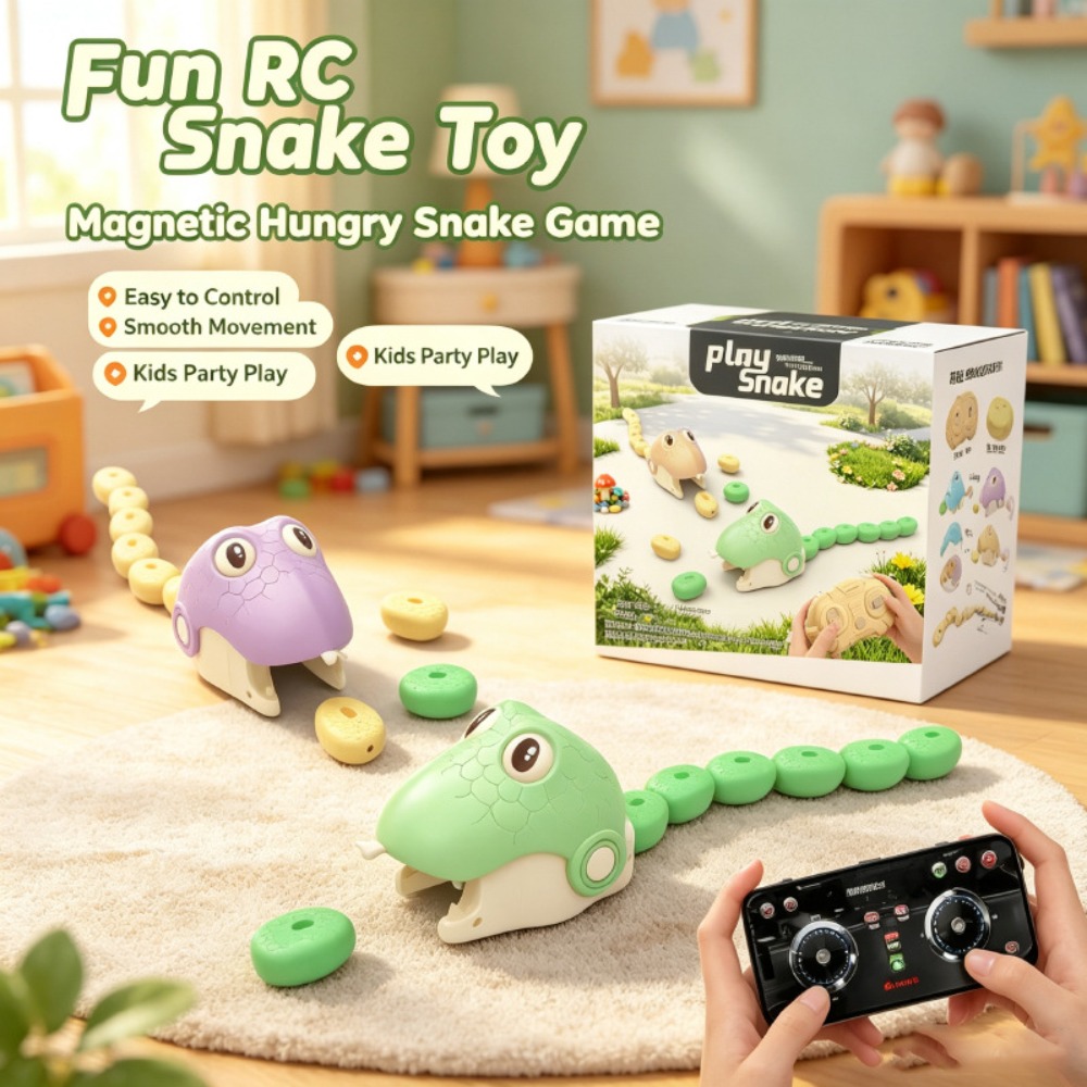 遠隔操作可能な「グリーディスネーク」磁気吸引玩具、2人対戦型 - Educational Toys のレビューと価格
