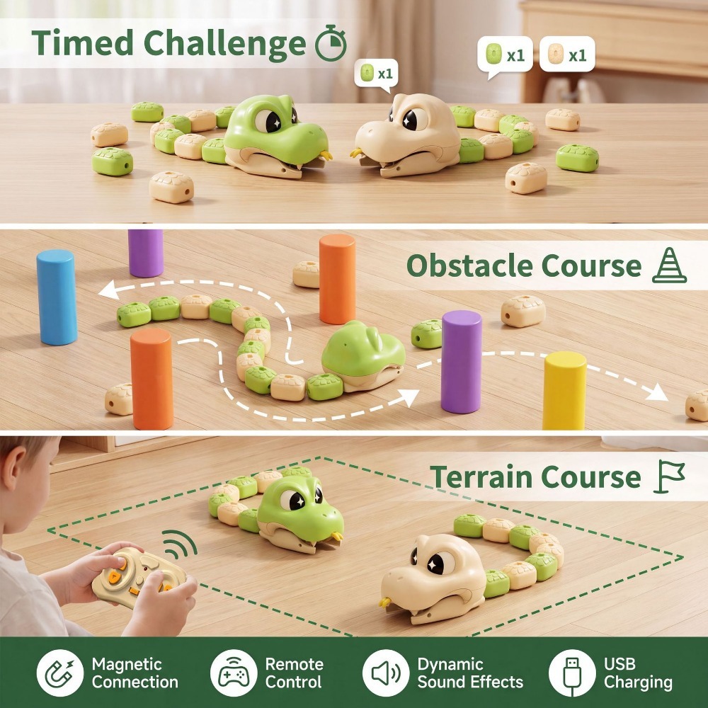 2人対戦型リモコン磁気グリーディスネークカーインタラクティブ - Educational Toys のレビューと価格