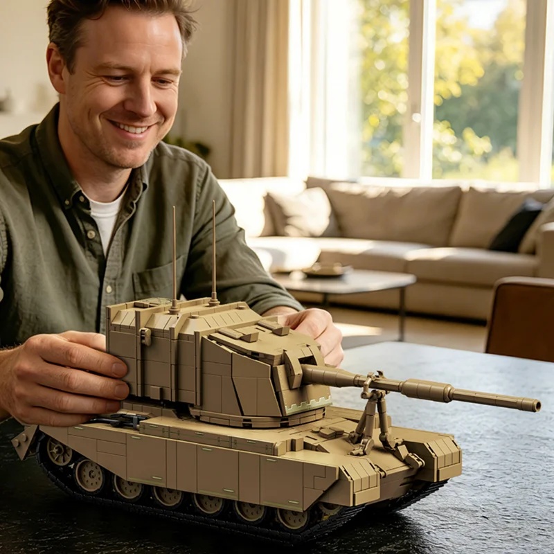 2080ピース イギリス製FV4005重対戦車砲 12GO  - Lego Compatible Military Tank のレビューと価格